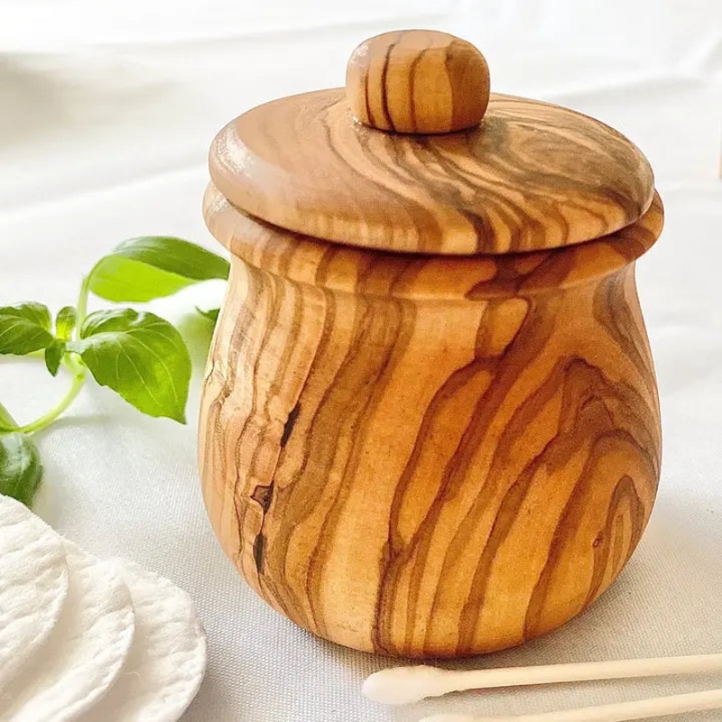 Natural Olivewood Olive Wood Jar