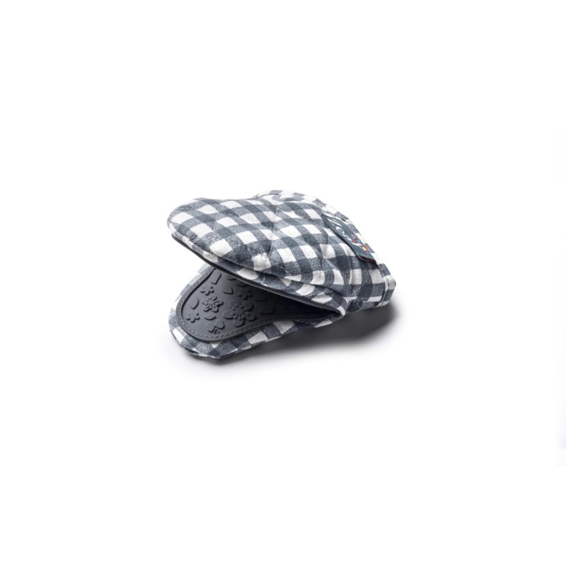 Silicone Mini Oven Glove – Grey Gingham