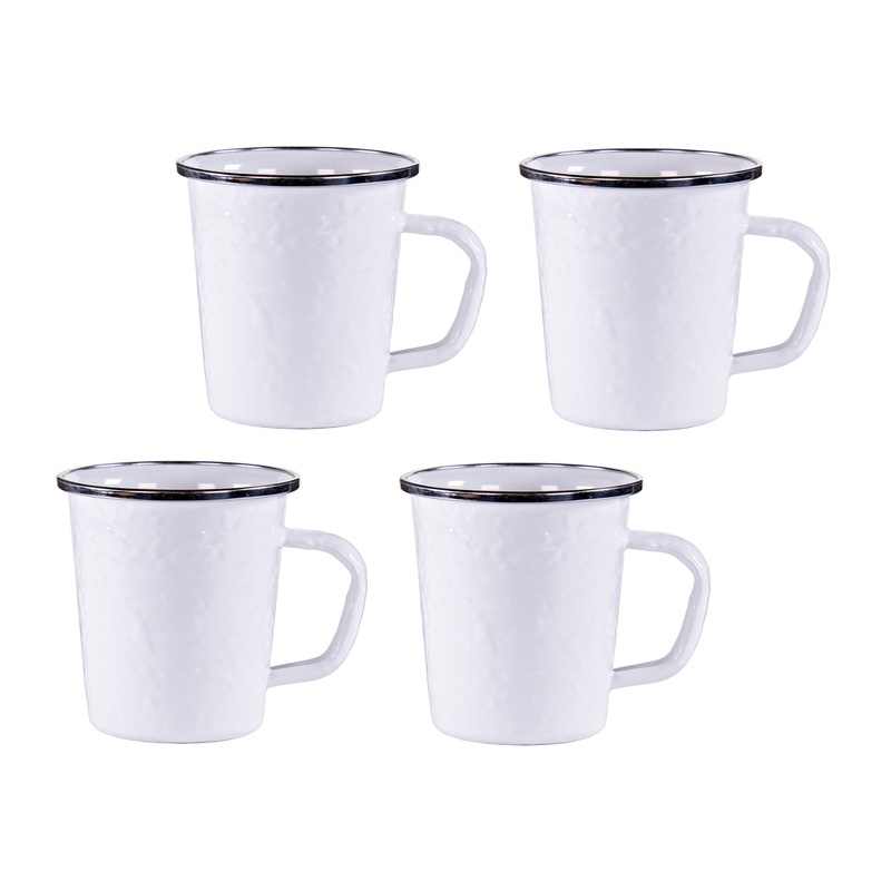 White 16 oz Latte Mugs – Set of 4