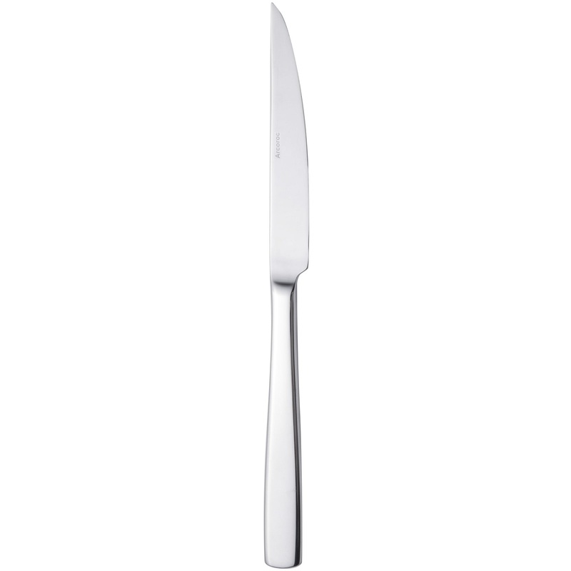 Arcoroc T1826 Vesca 9 3/8″ 18/10 Stainless Steel Extra Heavy Weight Steak Knife by Arc Cardinal – 12/Pack