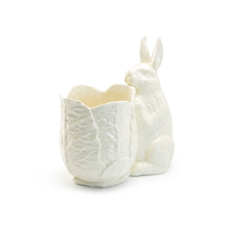 Bunny Figurine Fine Porcelain Vase