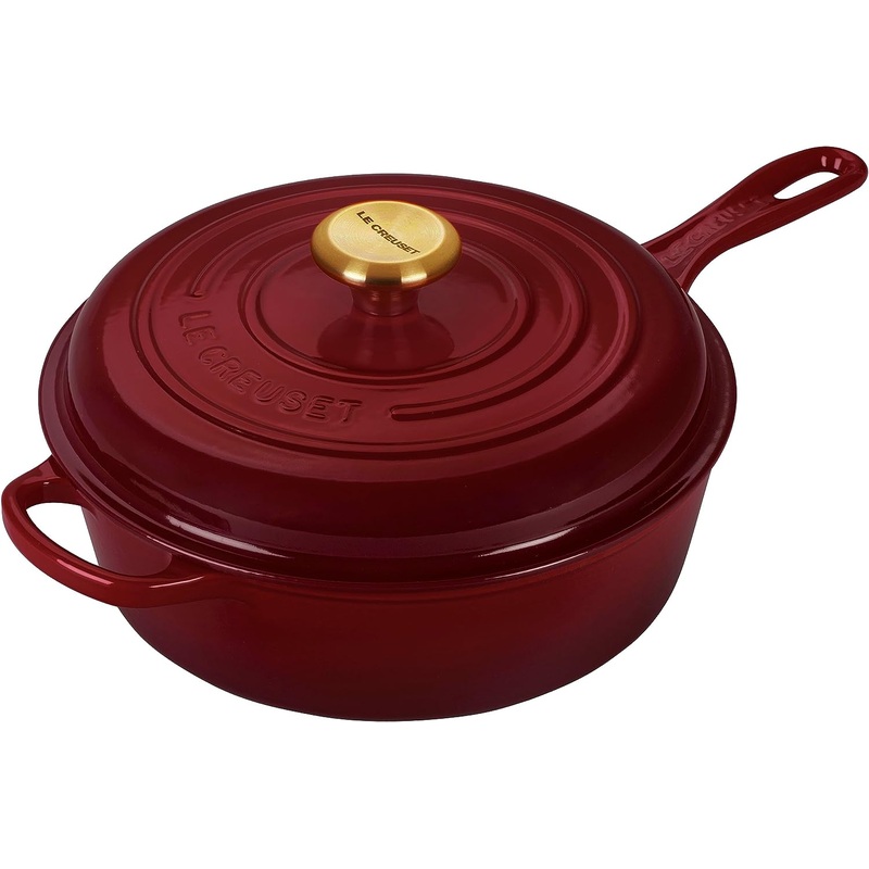 Le Creuset 3 3/4 Qt. Signature Enameled Cast Iron Cassadou w/Gold Knob – Rhone