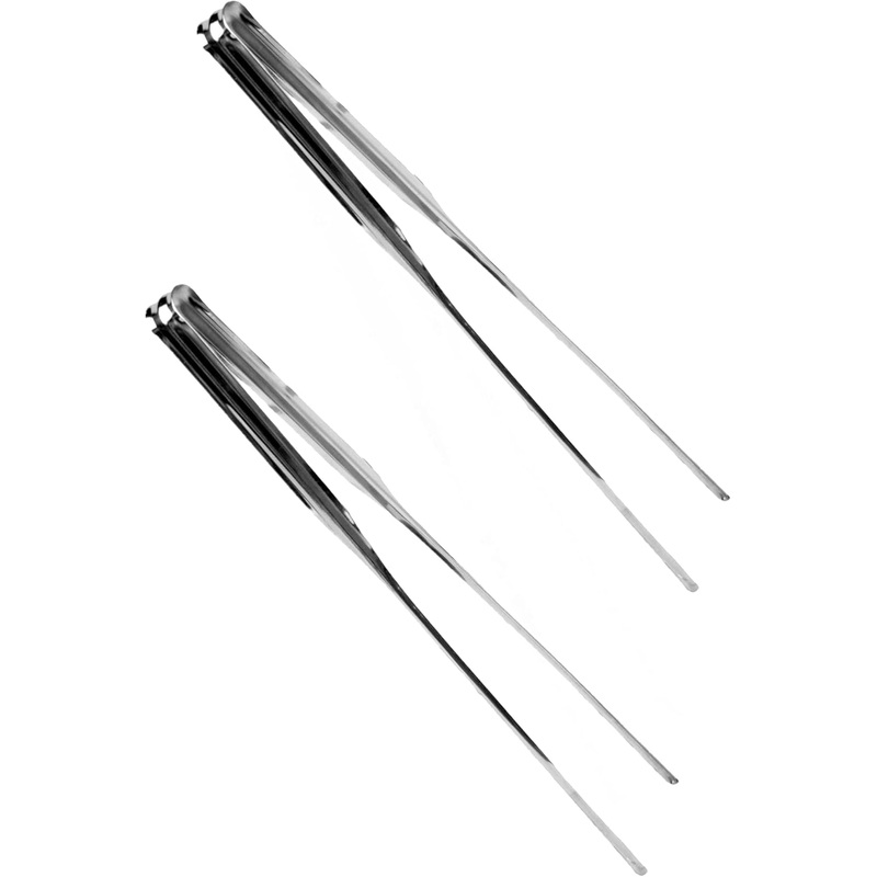 12 Stainless Steel Plum Tongs Set of 2 – Professional Kitchen Long Tweezers for Cooking Repairing Seafood and BBQ for Home and Restaurants