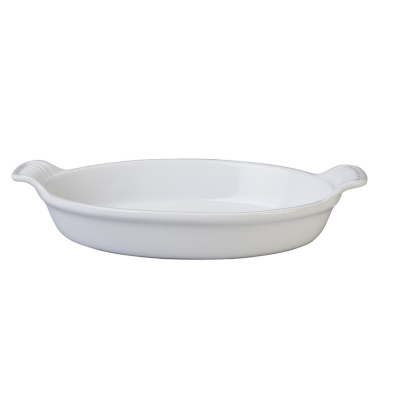 Le Creuset – 1.7 Qt. Heritage Au Gratin Dish  – White