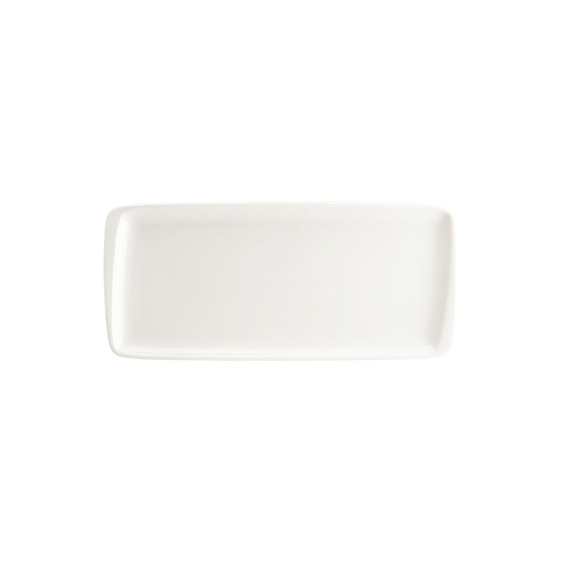 Moove 13.5″ x 6″ x h:0.75″ Rectangular Warm White Porcelain Platter