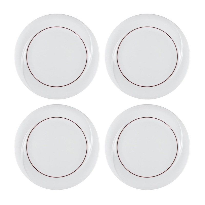 Porcelain X-tanbul dia.9″ Round Decorated Porcelain Plate (Set of 4)