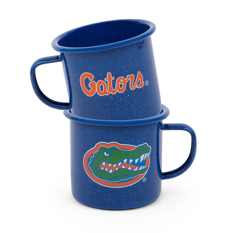 U of Florida Enamelware 16oz Mug, Medium Blue Speckle