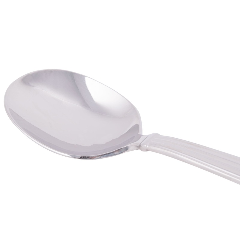 World Tableware 983 016 Aegean 6 1/8″ 18/8 Stainless Steel Extra Heavy Weight Bouillon Spoon – 12/Pack