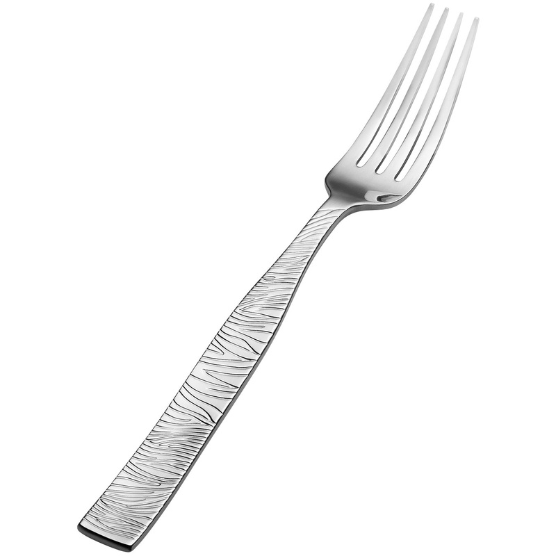 Bon Chef S2906 Safari 8 3/8″ 18/10 Stainless Steel European Size Dinner Fork – 12/Pack