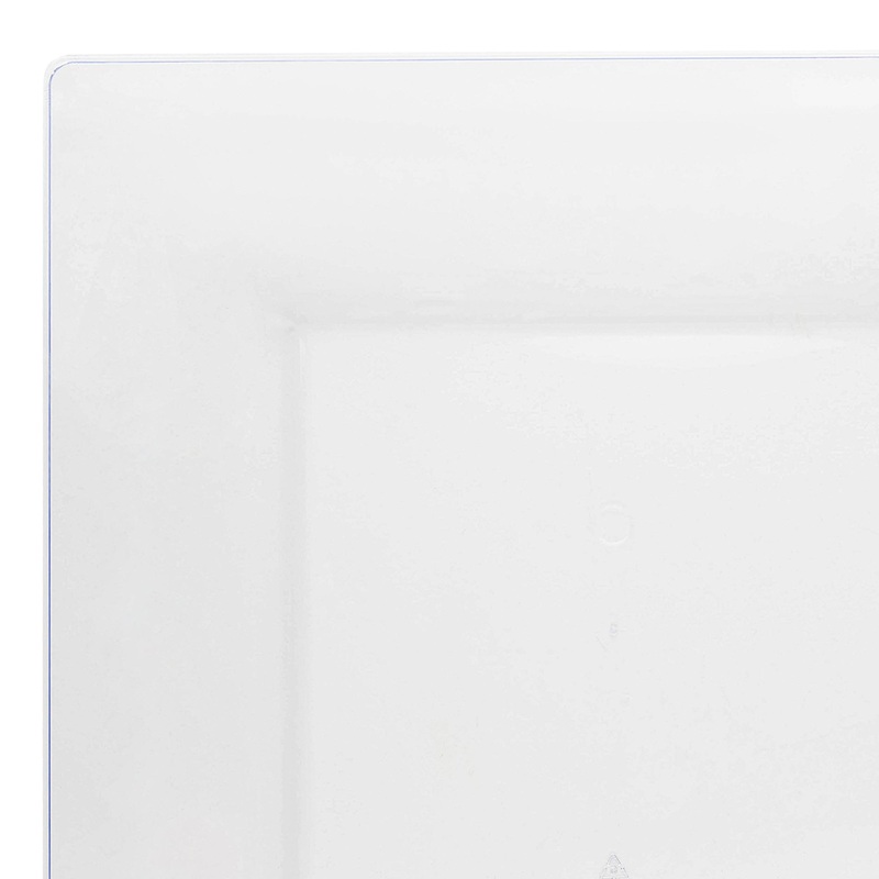 Clear Square Plastic Pastry Plates (4.5″)