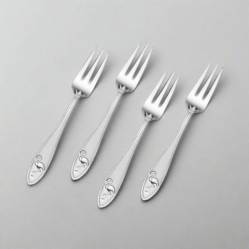 Flamingo Set of 4 Appetizer Forks