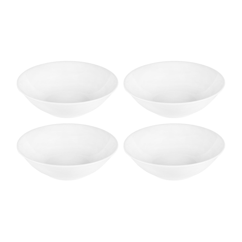 Porcelain Delta-Coupe dia.9″ h:2.75″ 42 oz. Round White Porcelain Bowl (Set of 4)
