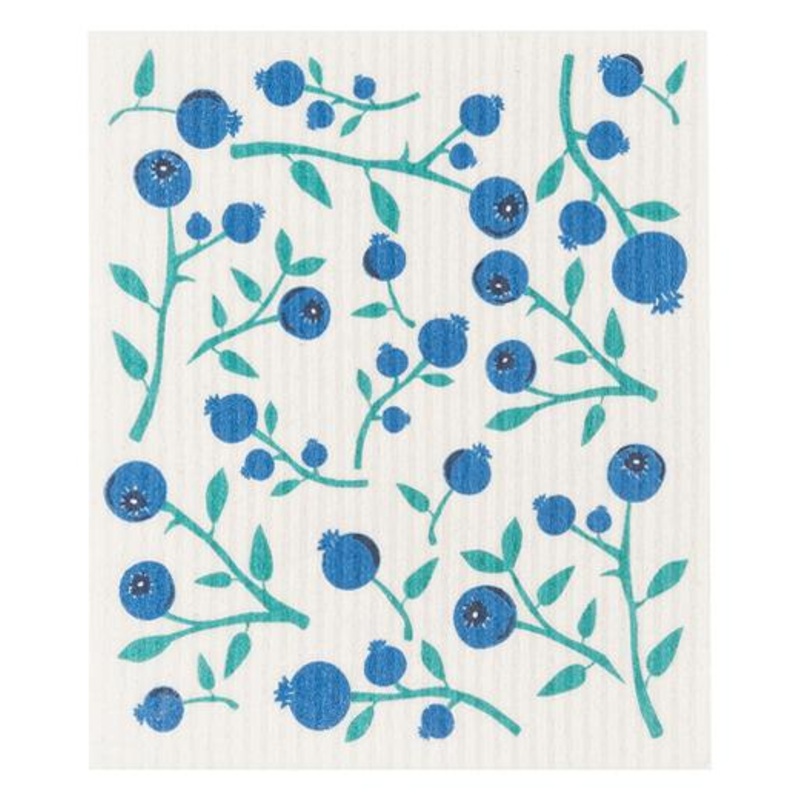 Swedish Dish Cloth 8×6.5in Blueberries