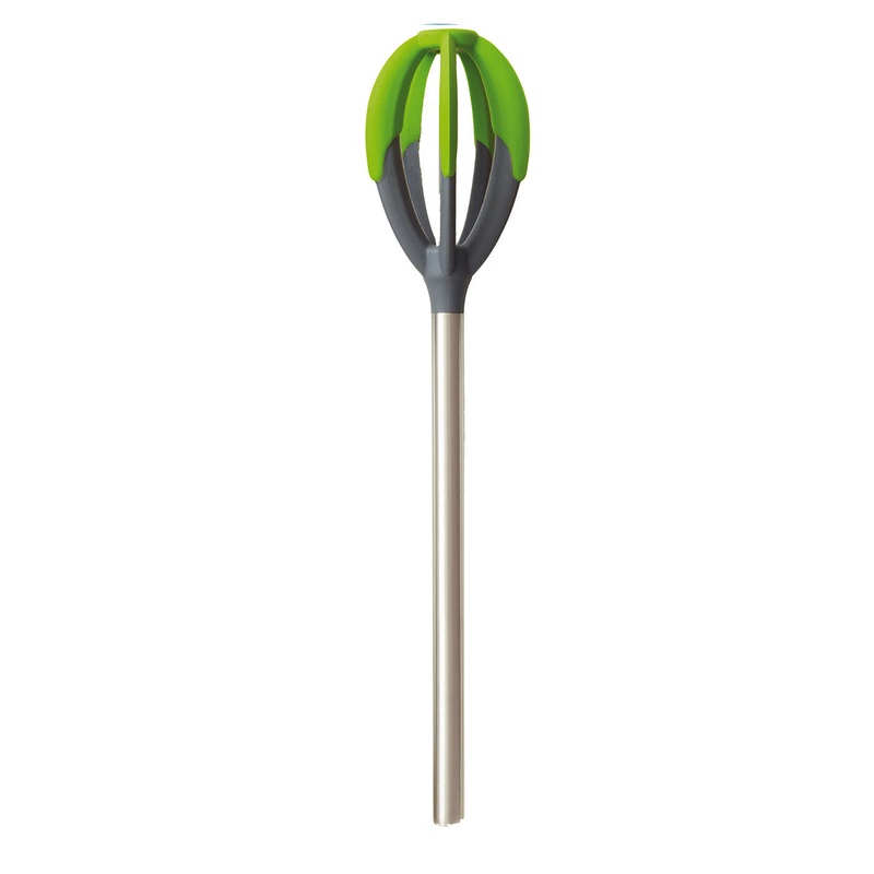 Tovolo Stainless Steel Better Batter Tool & Scraper Whisk, Spring Green