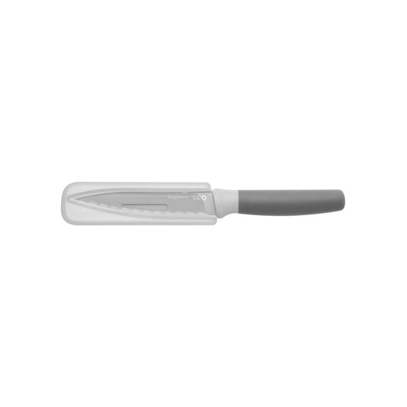 BergHOFF Leo 4.5″ Stainless Steel Serrated Utility Knife, Gray