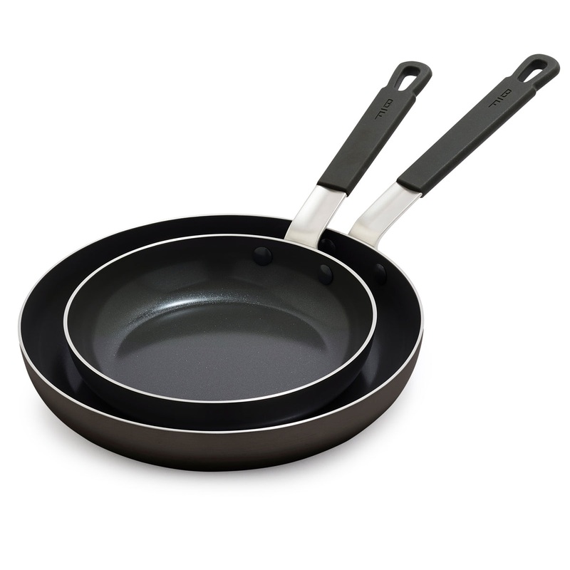 Bobby Flay by GreenPan Professional Ceramic Nonstick 8″ and 10″ Frypan Set | Black