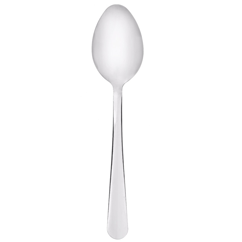 Choice Windsor 6 13/16″ 18/0 Stainless Steel Dinner / Dessert Spoon – 12/Pack