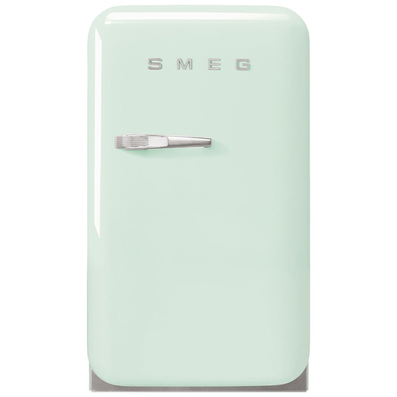 Smeg 50’s Retro Style Aesthetic Freestanding Pastel Green Mini Cooler Right Hand Hinge with 1.34 Cu Ft Capacity , 15-Inches