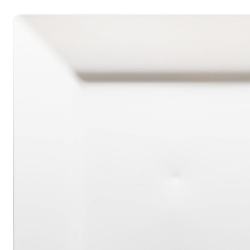 White Square Plastic Cake Plates (6.5″)