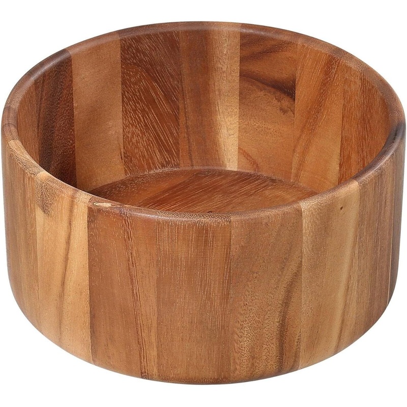 Zassenhaus Acacia Wood Salad Serving Bowl, Medium 9.8″ diameter by 5″ High
