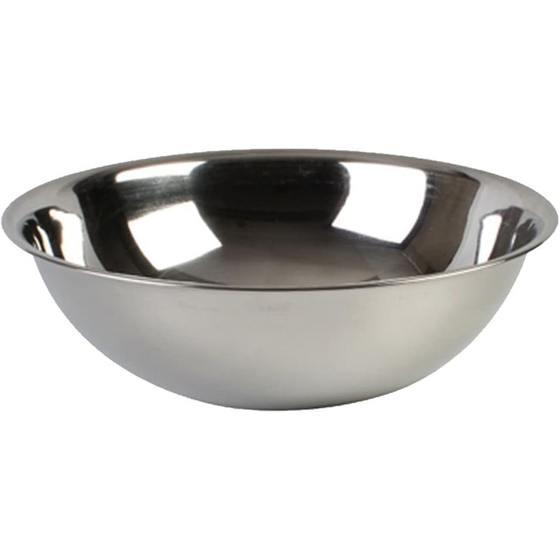 1 Heavy Duty Flat Base Mixing Bowl, Stainless Steel  22 Gauge