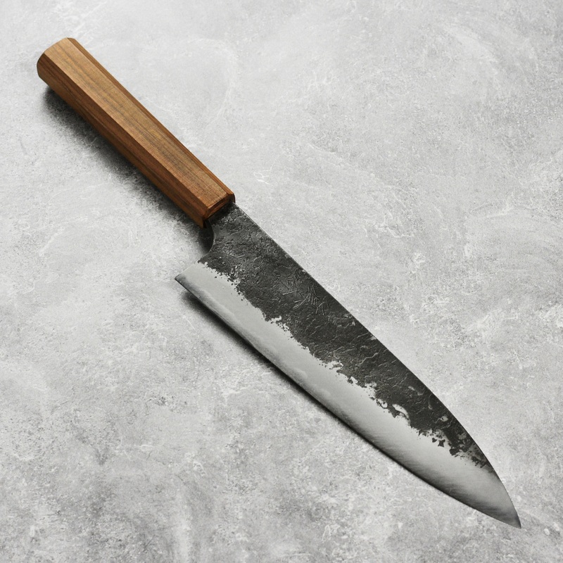 Mazaki Shirogami #2 Kurouchi Nashiji 8.25″ Gyuto