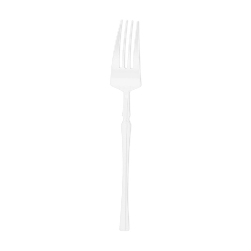 Solid White Moderno Disposable Plastic Dessert Forks