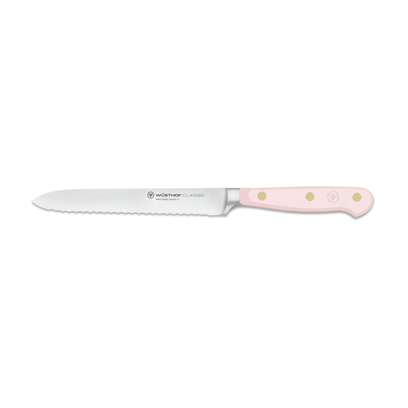 Wusthof 5″ Classic Serrated Knife- Pink Himalayan Salt