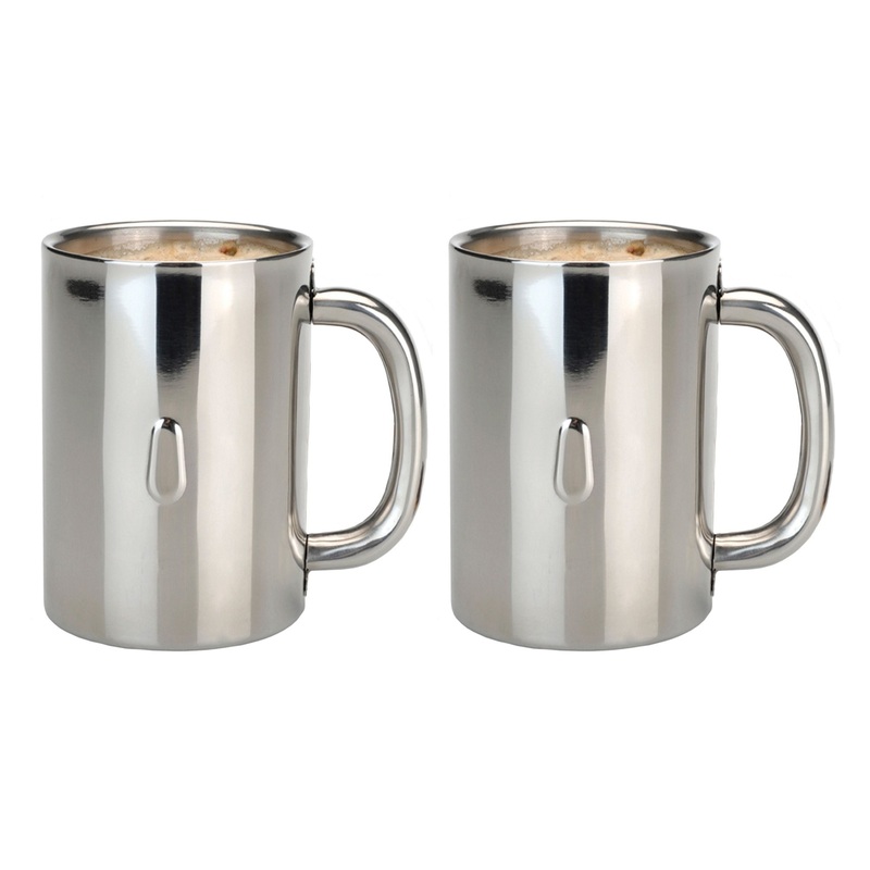 BergHOFF 2Pc 18/10 Stainless Steel Coffee Mug, 12oz.