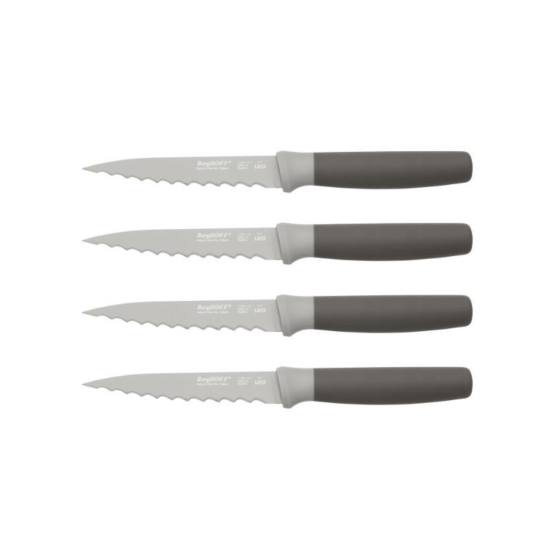 BergHOFF Leo 4.5″ Stainless Steel Steak Knives, Set of 4, Gray