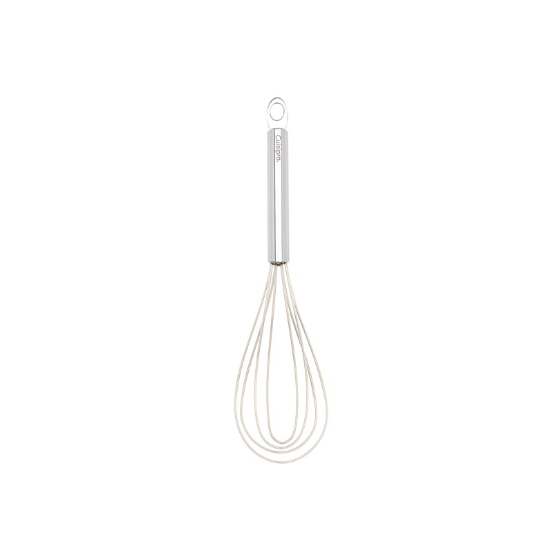 Cuisipro 10-Inch Silicone Flat Whisk, Stainless Steel Handle, Frosted