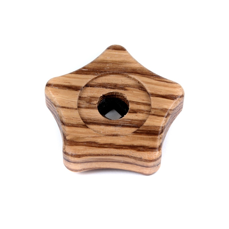 Custom Wood Steam/Water Knob – Ecm 5 Point – Zebra Wood | Arnold Wood Working ECMKNOB5PTZWD