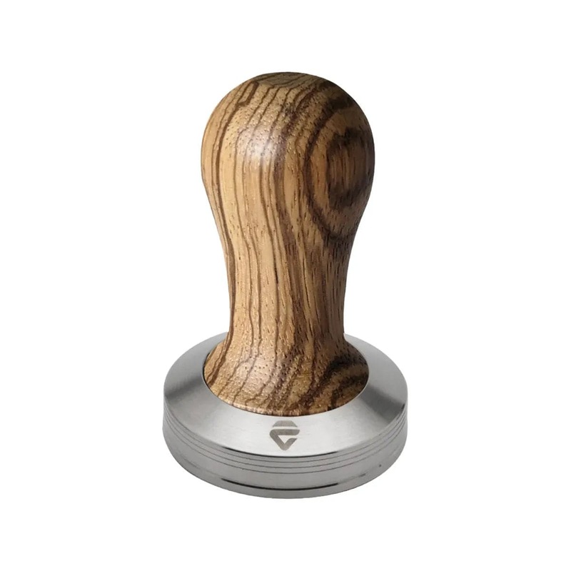 Lelit 58.55mm Stainless Steel and Zebra Wooden Handle Tamper PLA481Z (58mm Compatible)