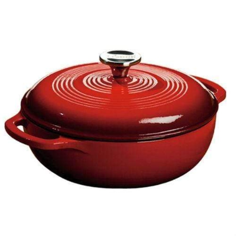 Lodge Color Enamel Cast Iron 3 qt. Dutch Oven – Island Spice Red