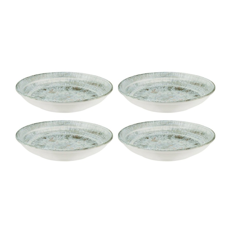 Odette dia.6″ h:1.5″ 11 oz. Round Decorated Porcelain Bowl (Set of 4)