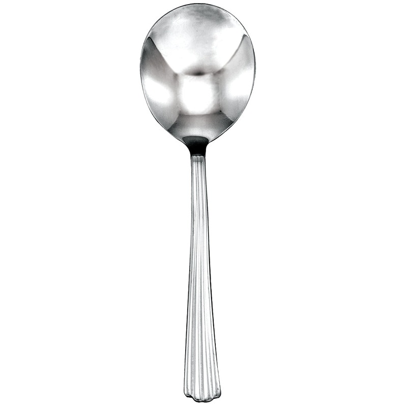 Walco 4912 Hyannis 5 3/4″ 18/10 Stainless Steel Extra Heavy Weight Bouillon Spoon – 12/Pack