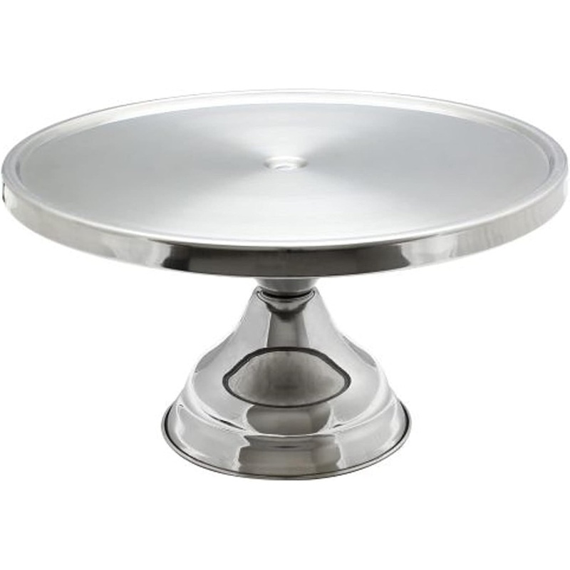 13-1/4″ x 6″ Stainless Steel Round Cake Stand – Round Dessert Stand Cupcake Stand Multifunctional Cake Holder Serving Platter for Birthday Parties Weddings Baby Shower and Other Events