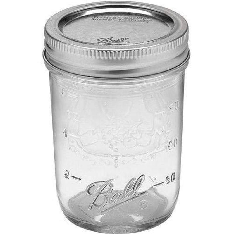 Ball Regular Mouth Half Pint Mason Jars With Lids (Set Of 12)
