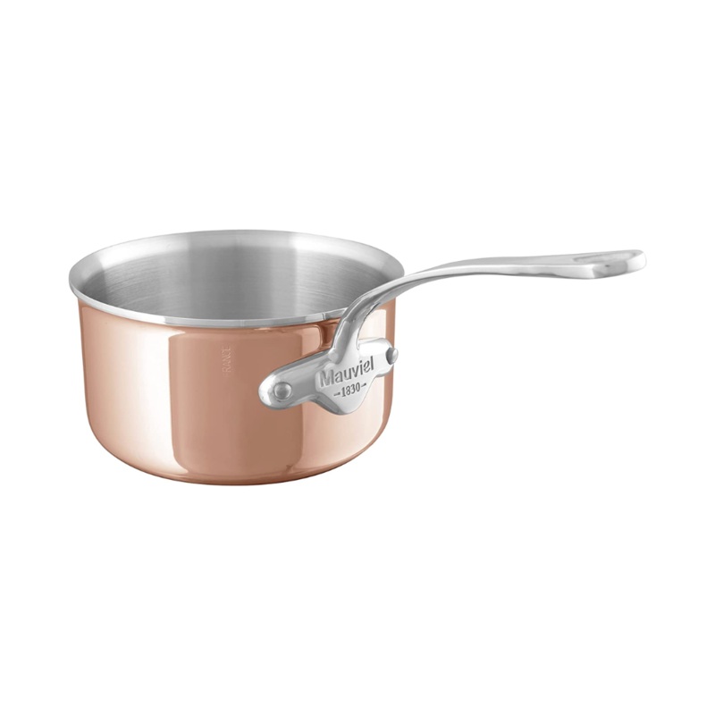 Mauviel M’Heritage M’6 S Induction Copper Sauce Pan With Cast Stainless Steel Handle, 1.9-Qt