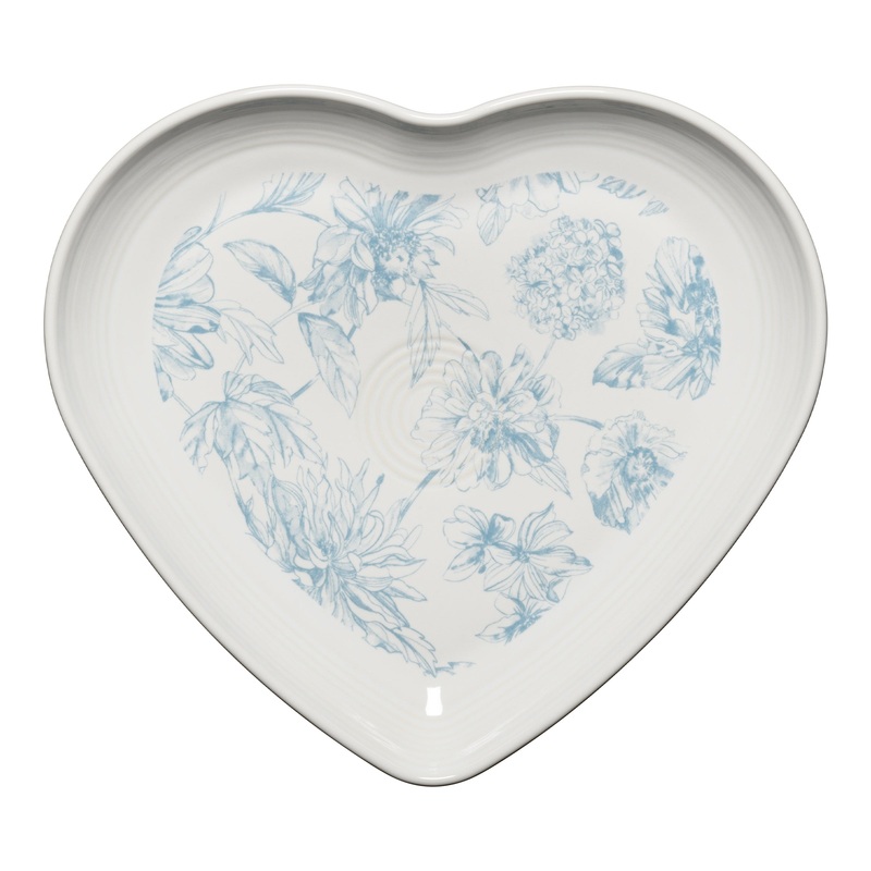 Fiesta Botanical Floral 9 Inch Heart Shaped Plate
