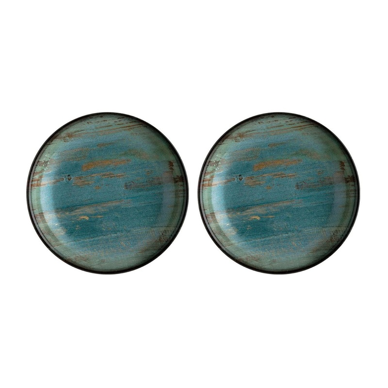 Madera dia.11″ h:2.5″ 57 oz. Round Decorated Porcelain Bowl (Set of 2)