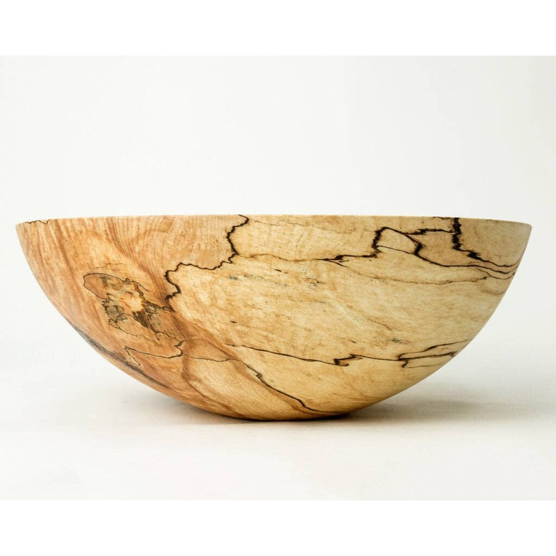 Peterman’s 13″ SPALTED MAPLE ROUND BOWL