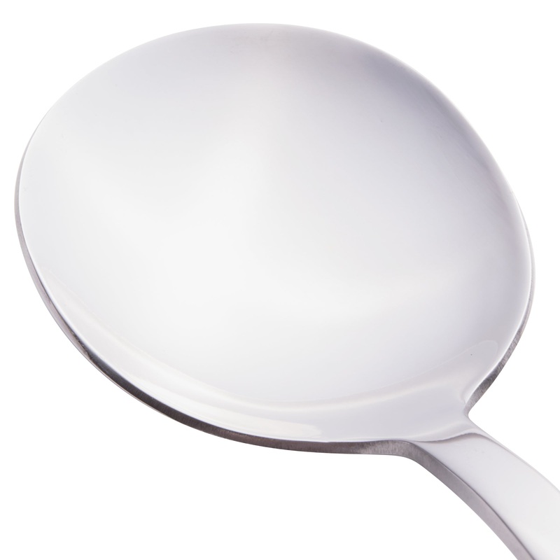 World Tableware 963 016 Elexa 7″ 18/0 Stainless Steel Heavy Weight Bouillon Spoon – 12/Pack