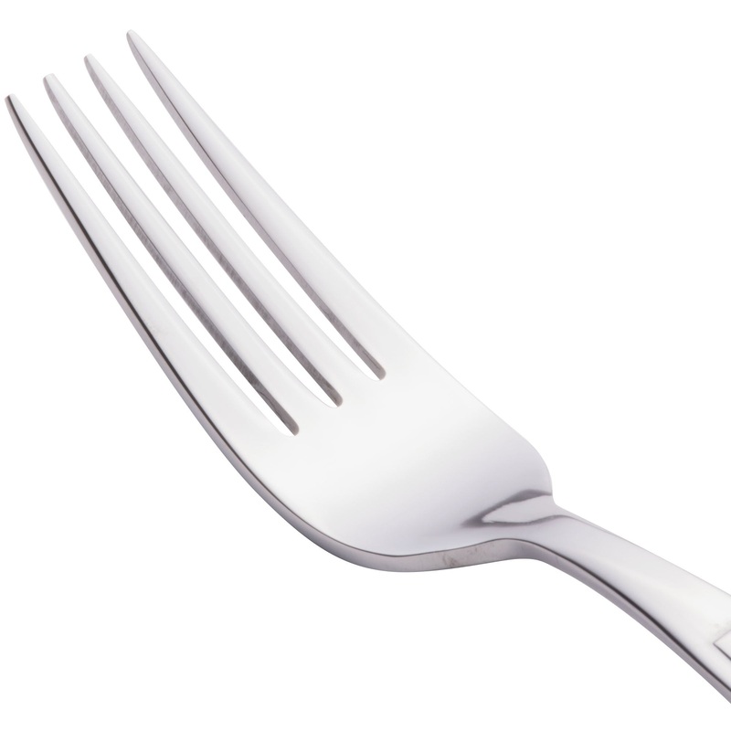 World Tableware 989 030 Quantum 7 1/4″ 18/0 Stainless Steel Heavy Weight Utility / Dessert Fork – 12/Pack