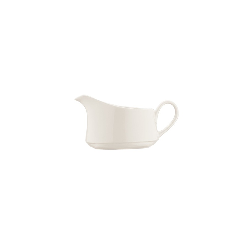 Banquet dia.6.25″ h:3.25″ 9 oz. Round Warm White Porcelain Sauce Boat