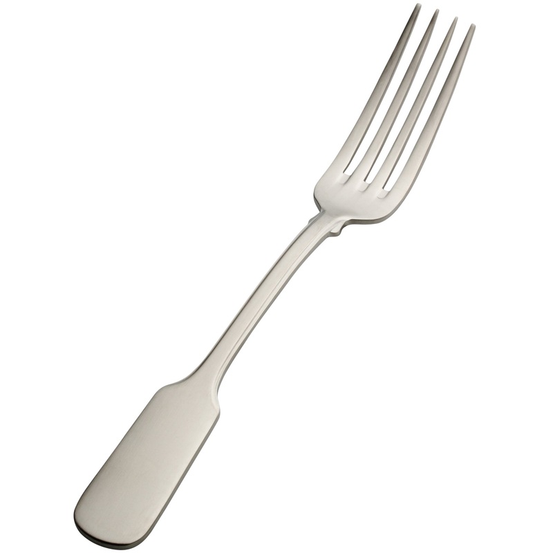 Bon Chef S1906 Liberty 8 9/16″ 18/10 Stainless Steel European Size Dinner Fork – 12/Pack
