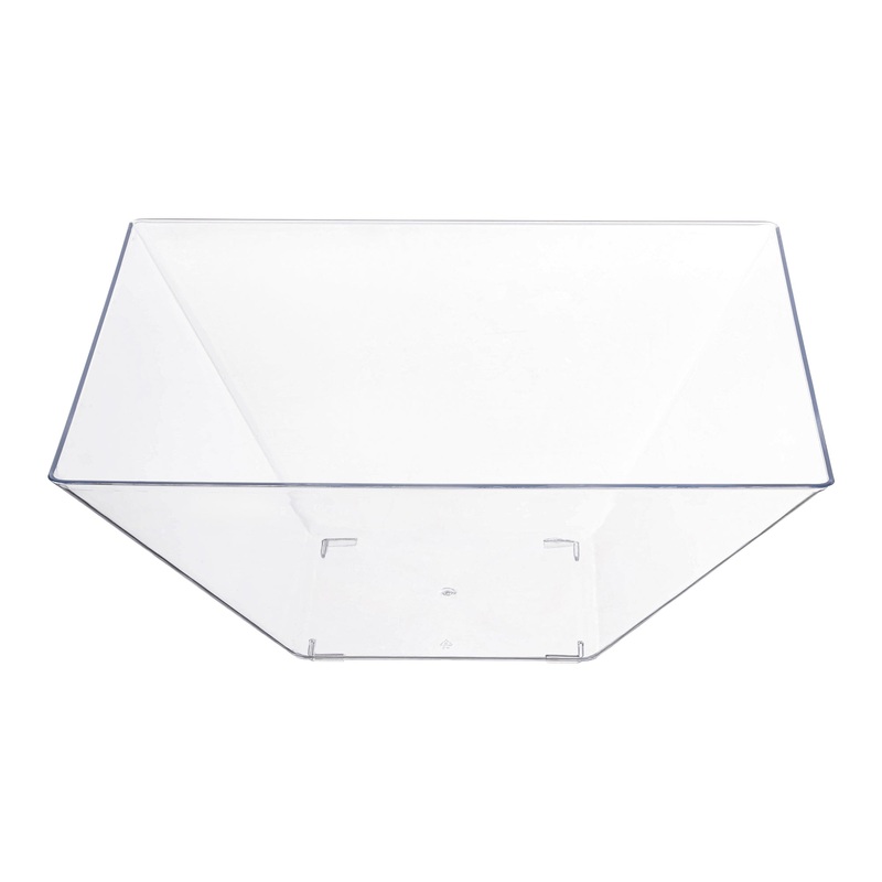Clear Square Plastic Serving Bowls (3 qt.)