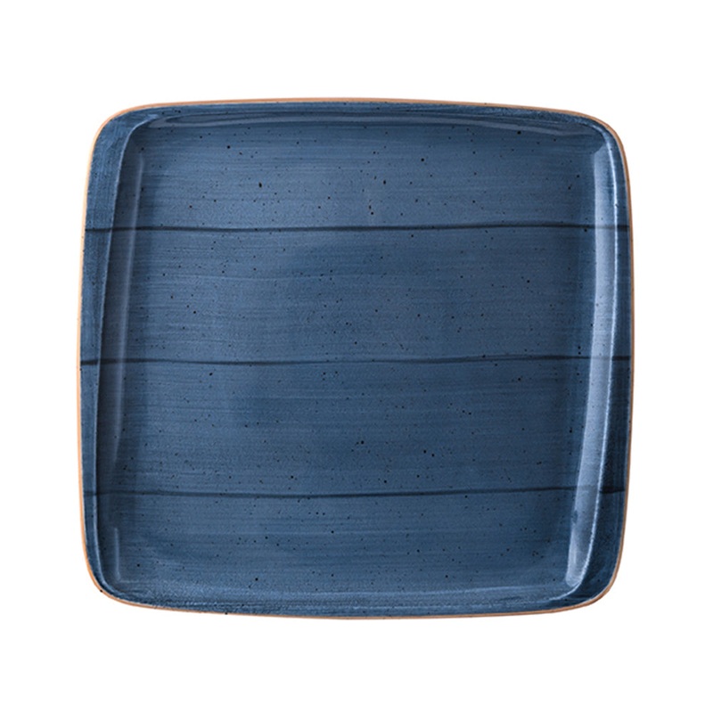 Dusk 10.5″ x 10″ Square Blue Porcelain Plate
