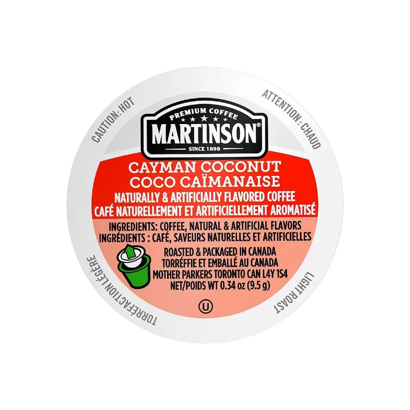 Martinson Coffee Cayman Coconut Single Serve Pods (Box of 24)