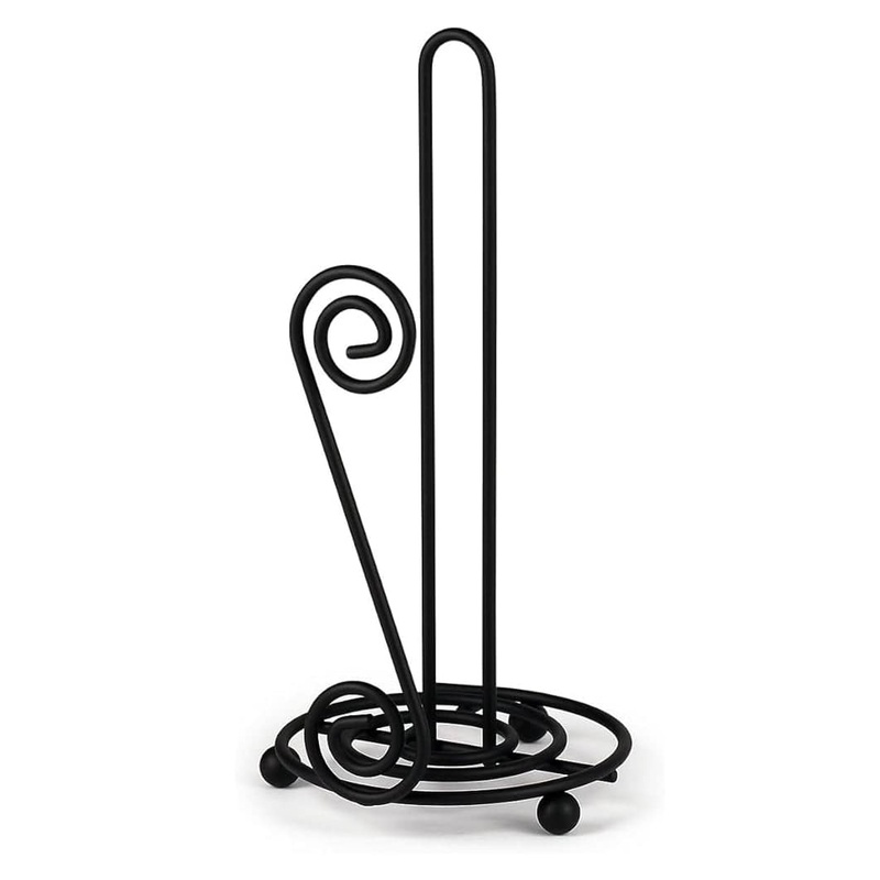 Spectrum Scroll Paper Towel Holder – Black